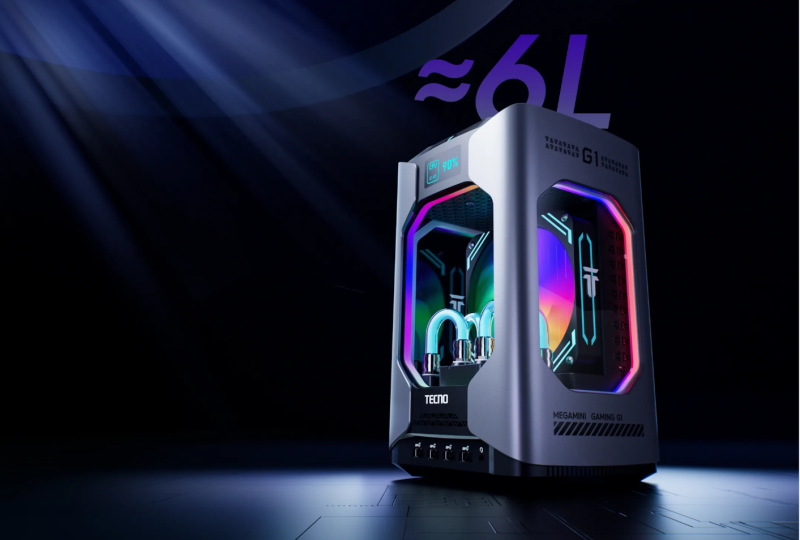 Tecno Mega Mini Gaming G1: самый компактный игровой ПК с водяным охлаждением теперь в России