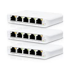 Комплект коммутаторов 3-Pack UniFi Compact 5Port Gigabit Switch (USW-Flex-Mini-3)