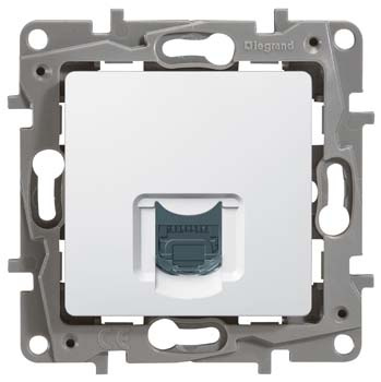 Розетка телефонная Legrand Etika (672240) скрыт. белый