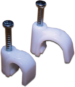 Клипса кабельная круглая, диаметр 4 мм, 100 шт., белая (TWT-CLR-04)