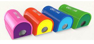 Точилка для карандашей ручная Deli E0545 Neon 1 отверстие пластик ассорти туба