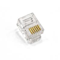 Exegate EX293763RUS Коннектор ExeGate PL12-6P6C-100 RJ-12 телефонный разъем (6P6C), золотое напыление (100шт)