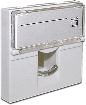 Вставка Lanmaster с штрокой (LAN-SIP-23L-WH) 1xKeystone Mosaic белый упак:1шт
