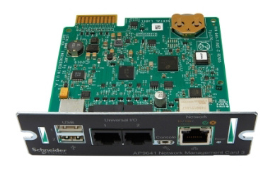 Карта управления ИБП третьего поколения с мониторингом параметров окружающей среды APC by Schneider Electric AP9641