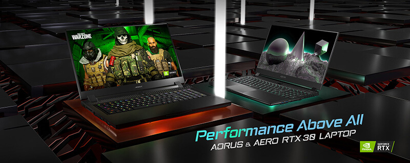 GIGABYTE представляет новую линейку ноутбуков на базе графических процессоров NVIDIA GeForce RTX 30-серии