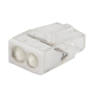 Rexant 07-3216 Экспресс-клемма с пастой   СМК 2273-242, 2-проводная 0.5-2.5 мм?, прозрачная (100 шт./уп.)