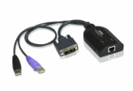 Кабель адаптер ATEN USB DVI Virtual Media KVM Adapter with Smart Card Support (KA7166-AX)