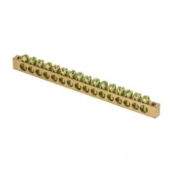 EKF sn0-63-16-k Шина PEN "ноль-земля" (6х9мм) 16 отверстий латунь крепеж по краям EKF PROxima