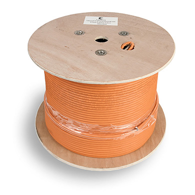Кабель витая пара, категория 6a (10gbe) s/ftp, 4 пары (23 awg),  lszh Cabeus SFTP-4P-Cat.6a-SOLID-IN-LSZH Кабель витая пара, категория 6a (10GBE) S/FTP, 4 пары (23 AWG), одножильный (solid), каждая пара в экране, общий экран - сетка, LSZH, нг(А)-HF, (305 
