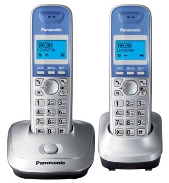 Р/Телефон Dect Panasonic KX-TG2512RUS серебристый (труб. в компл.:2шт) АОН
