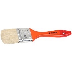 ЗУБР Кисть плоская  "УНИВЕРСАЛ-МАСТЕР", натуральная щетина, деревянная ручка, 38мм[4-01003-038]