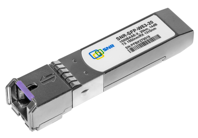 SNR  Модуль SFP WDM, дальность до  20км (14dB), 1550нм (SNR-SFP-W53-20)