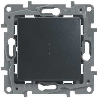 Legrand 672615 Выключатель/переключатель с подсветкой - Etika Plus - 10 A - 250 В~ - антрацит