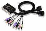 Переключатель электронный ATEN 2-Port USB DVI/Audio Cable KVM Switch with Remote Port Selector (CS682-AT)