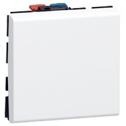 Legrand 077010L ВЫКЛЮЧАТЕЛЬ - ПРОГРАММА MOSAIC - 10 AX - 250 В~ - 2 МОДУЛЯ - БЕЛЫЙ