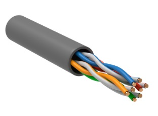 Витая пара ITK U/UTP кат.5E 4х2х0,52 solid PVC серый (305м) РФ/Т