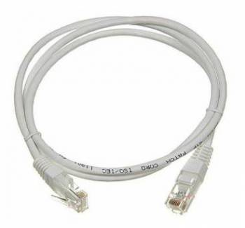 Патч-корд Lanmaster UTP 4 пары cat5E molded 0.5м серый RJ-45 (m)-RJ-45 (m)