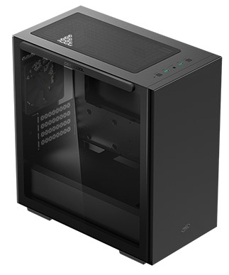 Корпус Deepcool MACUBE 110 BK без БП, боковое окно (закаленное стекло), черный, mATX (MACUBE 110 BK)