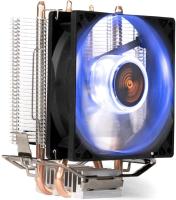 Exegate EX286297RUS Кулер ExeGate Wizard EXX200-PWM.BLUE (Al+Copper, 2 тепл.трубки, LGA775/1150/1151/1155/1156/1200/1700/AM2/AM2+/AM3/AM3+/AM4/FM1/FM2/754/939/940, TDP 80W, Fan 90mm, PWM, 800-2400RPM