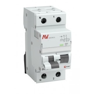 EKF rcbo6-1pn-25B-30-ac-av Дифференциальный автомат DVA-6 1P+N 25А (B) 30мА (AC) 6кА EKF AVERES