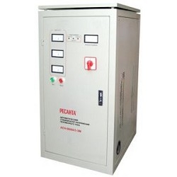 Ресанта АСН-80000/3 63/4/15 Стабилизатор  трехфазный {380В±2%, Габ. 650х540х1090, Вес 285 кг}