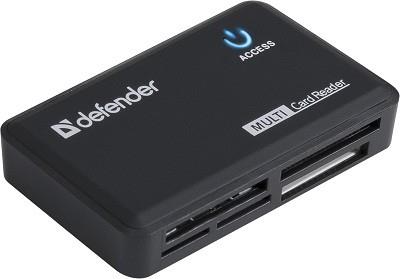 Defender Универсальный картридер Optimus USB 2.0, 5 слотов Defender Optimus USB 2.0, 5 слотов (83501)