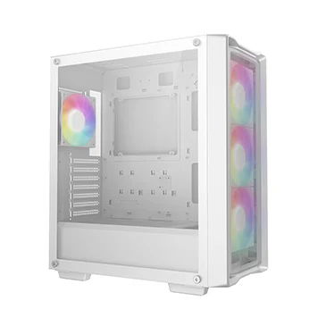 Корпус Deepcool CC560 MESH V2 WH без БП, боковое окно (закаленное стекло), 3x120мм ARGB LED вентилятор спереди и 1x120мм ARGB LED вентилятор сзади, белый, ATX