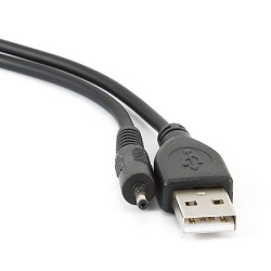 Gembird/Cablexpert CC-USB-AMP25-0.7M Кабель USB 2.0 Pro  , AM/DC 2,5мм 5V 2A (для планшетов Android), 0.7м, экран, черный, пакет