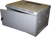 Шкаф настенный серии Pro, 3-секционный, 12U 600x600, стеклянная дверь (TWT-CBW3G-12U-6x6-GY)