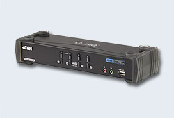 Переключатель электронный ATEN 4-Port USB DVI Dual Link/CH7.1 Audio KVMP™ Switch (CS1784A-AT-G)