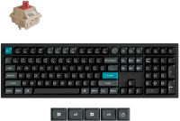 Полноразмерная (100%) механическая клавиатура Keychron Q6 Ultra - 3 типа подключения, 108 клавиш,  частота опроса 8K, цвет Black, переключатели Keychron Silk POM Red