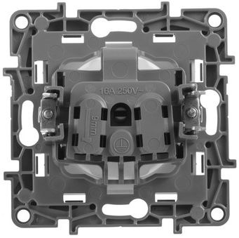 Розетка силовая Legrand Etika (672234) скрыт. штор. IP21 белый