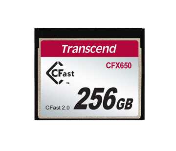 Карта памяти Transcend CFX650 256Gb CFast 2.0 Скорость чтения/записи 510/370 МБ/с