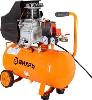 Компрессор поршневой Вихрь КМП-24/230АМ масляный 230л/мин 24л 1600Вт оранжевый