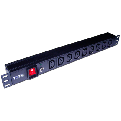 Блок распределения питания Lanmaster TWT-PDU19-10A9C3 гор.размещ. 9xC13 базовые 10A без вилки