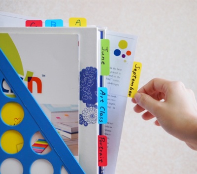 Закладки самокл. разделители пластиковые Stick`n 21608 38x51мм 4цв.в упак. 6лист с цветным краем европодвес