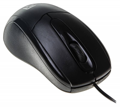 Мышь Оклик 305M черный оптическая (1000dpi) USB (2but)