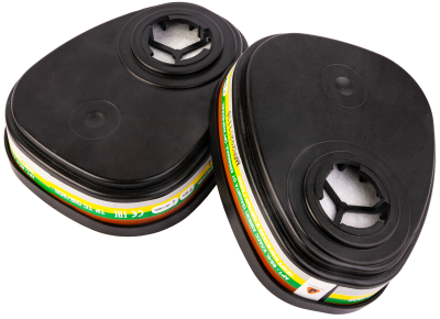 Фильтр противогазовый Jeta Safety для защиты от органических, неорганических, кислых газов и аммиака класса A1B1E1K1, в упаковке 2 шт