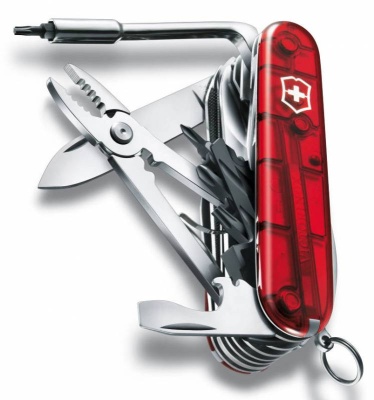 Нож перочинный Victorinox CyberTool L (1.7775.T) 91мм 39функций красный полупрозрачный карт.коробка