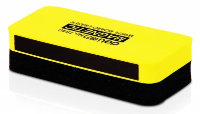 Стиратель Deli E7840 для досок пластик 11х5х3см ассорти магнитный