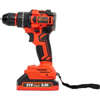 Дрель-шуруповерт аккумуляторная ударная EDON UAD-21PBL (2 АКБ*2Ач+ЗУ, 21В, 40Нм, кейс)