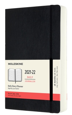 Еженедельник Moleskine ACADEMIC SOFT Large 130х210мм датир.18мес 592стр. мягкая обложка черный