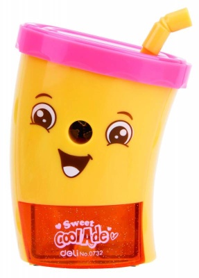 Точилка для карандашей механическая Deli E0732 1 отверстие пластик ассорти