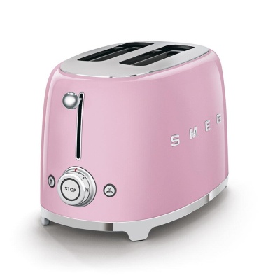 Тостер на 2 ломтика,SMEG TSF01PKEU, розовый