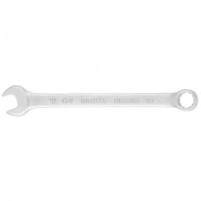 Ключ комбинированный, 10 мм, CrV, матовый хром