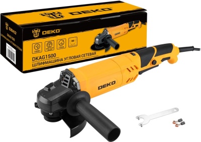 Углошлифовальная машина Deko DKAG1500 1500Вт 12000об/мин рез.шпин.:M14 d=125мм