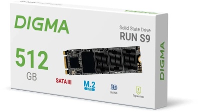 Накопитель SSD Digma SATA III 512Gb DGSR1512GS93T Run S9 M.2 2280