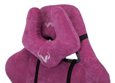 Кресло игровое Бюрократ VIKING KNIGHT Fabric малиновый Light-15 с подголов. крестовина металл