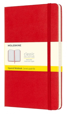 Блокнот Moleskine CLASSIC QP061R Large 130х210мм 240стр. клетка твердая обложка красный