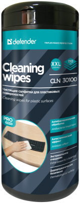 Defender Салфетки для поверхностей CLN 30100 Pro 110 шт,туба,термобонд Defender CLN 30100 Pro 110 шт, туба, термобонд